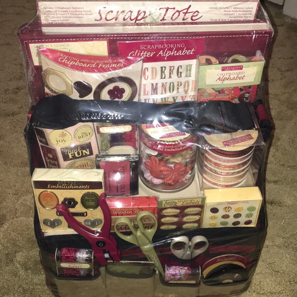 FILLED Scrapbook tote